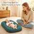 0-12 Baby Lounger for Newborn,Baby Play Mat Soft Cotton for Playtime & Sitting,Flat Babies Essentials Gifts Awake-Time
