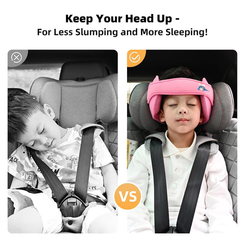 Child Car Seat Head Support Band - Baby Head Neck Relief Safety Headrest - Adjustable Toddler Carseat Head Holder Head