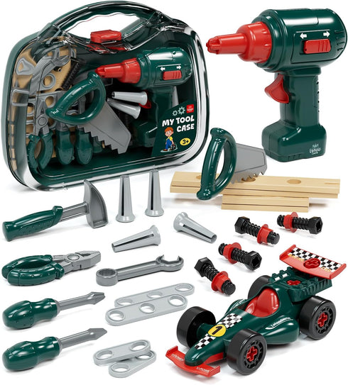 Lehoo Castle Kids Tool Set with Electric Drill & Take Apart Race