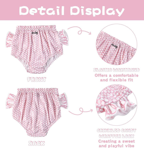 Candy Adult Diaper Cover Shorts - Reusable & Washable with Elastic Waist