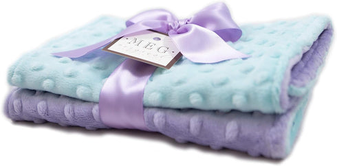 Set MEG ORIGINAL Lavender & Aqua Baby Girl Burp Cloth