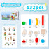 TOKBLOK 132Pcs Magnetic Building Blocks for Boys and Girls, Creative STEM Construction Toys for Kids Educational