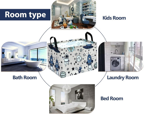 Kids Toy Box Chest Hamper Storage Basket, Collapsible Organizer Bin Gift Baskets for Home/Dorm/Kitchen/Pet/Office
