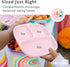 3 3 Set 3-7.37" 7.37" 1.25" Re-Play Toddler Plates with Dividers - Deep-Walled Compartments Divided Plates for Kids