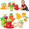 MOONTOY Baby Montessori Stacking Toys, 18pcs Plant Flower Pots & Puzzles Set for 1+ Year Old