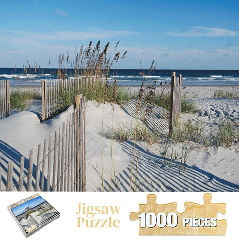 1000 30x24 inches, 1000 Heritage Puzzle Inc. Wild Dunes Piece Puzzle - Beach Theme Jigsaw for Adults, Ocean Puzzles