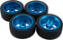 Metal Wheel Rims 12mm Hex Hub & OD 2.56" Rubber Tires, Compatible with Tamiya HPI Kyosho HSP