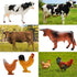 BOLZRA Mini Barn Farm Toys Playset, 66PCS Plastic Animals Figurines and Fence, Farmer Vehicle Toy Truck with Trailer
