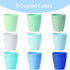 Youngever 9 Pack Kids Cups - 8 Ounce Unbreakable Toddler Drinking Cups (Coastal Colors)