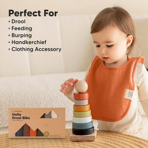 8-Pack Baby Bibs for Boys and Girls - Pullover Bibs for Baby Girl, Baby Boy, Baby Bandana Bibs