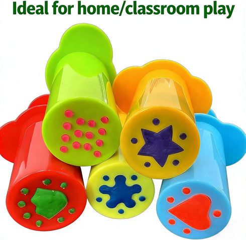 MAGIKON 5-Piece Set Dough & Clay Tool - Dough Extruders for Home, Classroom or Group Play | Kids Art Gift