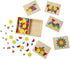 Melissa & Doug Wooden Classic Toy Pattern Blocks and Boards - 120 Solid Wood Shapes, 5 Double-Sided Panels,