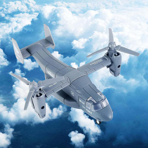 OTONOPI Military Helicopter Toy Marines Force Plane Model Alloy Plane Transport Army Aircraft Fighter Jet Die-Cast