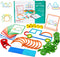 ZHUGEYG 120-Piece Wooden Pattern Blocks Set with Sticks and Rings - Montessori Shape