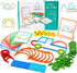 ZHUGEYG 120-Piece Wooden Pattern Blocks Set with Sticks and Rings - Montessori Shape