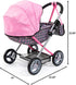 18 Bayer Doll Pram Carriage, Foldable Stroller for Dolls up to in with Blanket, Pillow & Handbag