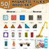 Set 3-5 4-8 5-7 3+ Magnetic Tiles Road with Crane for Kids Ages Preschool City Construction Kids Games Toddler Magnet