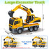 3 4 5 6 7 8 Bstoyder Kids Toys for Years Old Boys, Large Excavator Truck Toy with Lights, Sounds, Toddler Friction