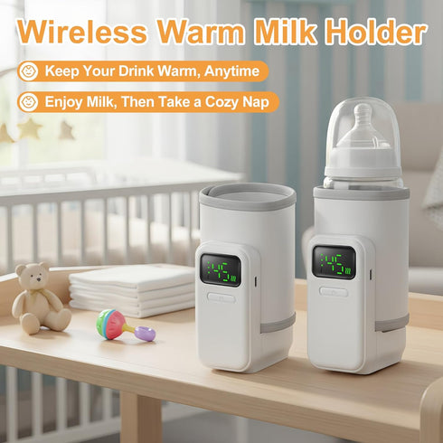 KLOMBIO Portable Outdoor Travel Bottle Warmer Breast Milk & Formula Bottle Warmer Keeps Milk Warm While Feeding