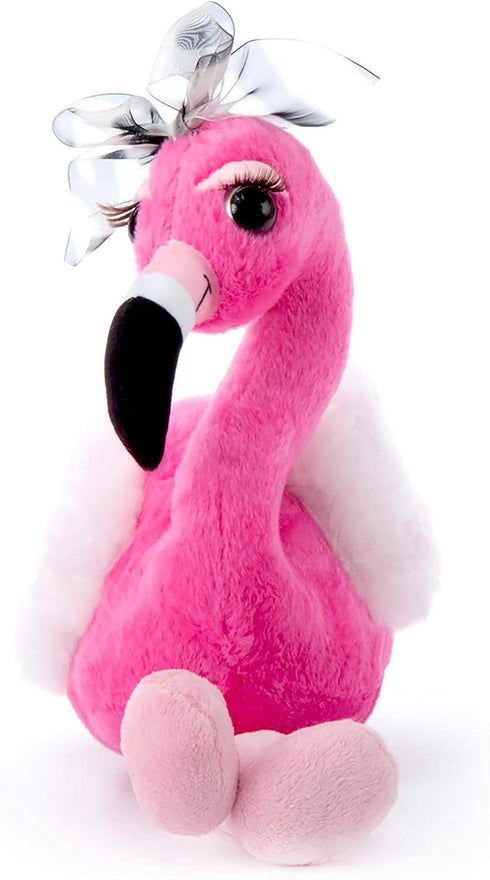The Petting Zoo Lash'z Flamingo Stuffed Animal, 14 inches Plush Toy for Girls