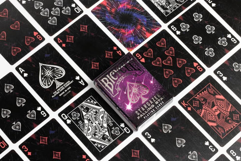 Bicycle Stargazer Falling Star Galaxy Design - Playing Cards