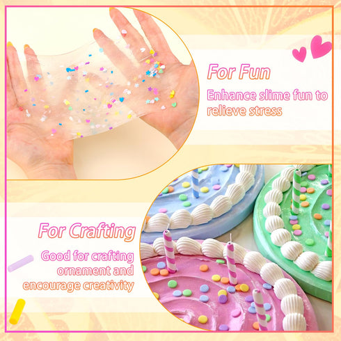 TINKRSTUFF 24-Grid Slime Mix Ins Non-edible Polymer Clay Slime Add Ins|Fake Sprinkles Kawaii Charms for Nail Art