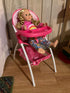 (DH010-PINK) Anivia Baby Doll High Chair, Toy High Chair for Baby Doll