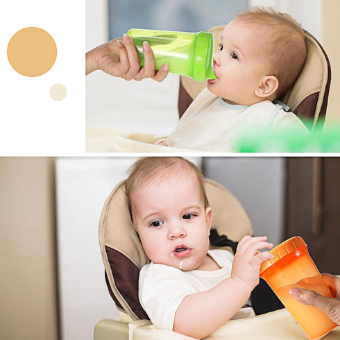 12 10 oz 1-3 Mifoci Pcs Sippy Cups for Toddlers No Spill Spout Cups with Lids Toddler Reusable Baby Feeding Supplies