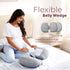 Momcozy Memory Foam Portable Pregnancy Pillow W Shaped Maternity Great Support for Side Sleepers, Adjustable Travel