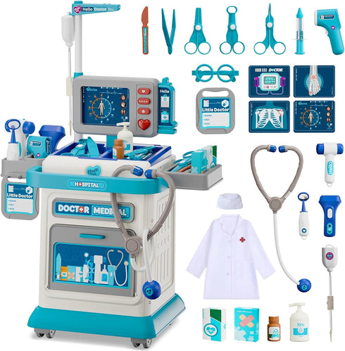 AuroTops Doctor Kit for Toddlers 3-5, 26 Pcs Doctor Play Set for