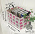 Elephant Print Rectangular Storage Bin, Canvas Fabric Toy Box, Waterproof Coating Nursery Hamper with Handles, Gift