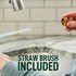 Set 2 Scotch-Brite Greener Clean Bottle & Straw Brush with Replaceable Bottle Brush Heads