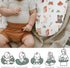 Camping Animals Baby Nursing Pillow Covers for Boy Girl Bear Deer Raccoon Squirrel Bunny Hedgehog Owl Nursery