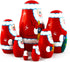 7 Christmas Santa Wooden Nesting Dolls pcs - Santa Claus Christmas Decoration Doll Gifts Ideas - Handcrafted