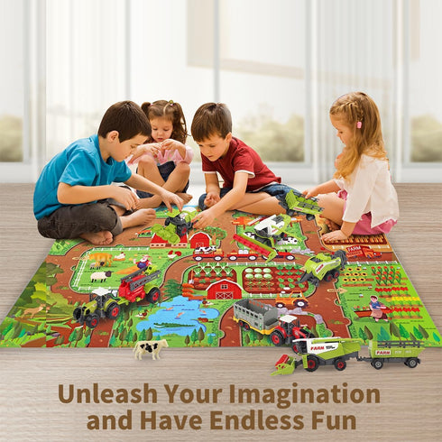 552-F Oriate Kids Toy Dream Mat Happy Farm Activity Playmat, Parent-Child Interaction Game Rug, Ideal Children's