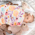 Hooyax Baby Blanket for Girls Boys, Soft Jersey Knit Double Layer Newborn Receiving Blanket, 44 x 32 Inch, Purple Flower