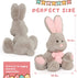 MorisMos Giant Bunny Stuffed Animal, 31.5'' Large Grey Rabbit Plush Toy with Pink Ears, Ideal Gift for Cuddling