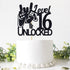 Level 16 Unlocked Game Birthday Cake Topper for Boy's 16th Birthday, Sweet 16 Video Game Theme Cake Decoration Supplies