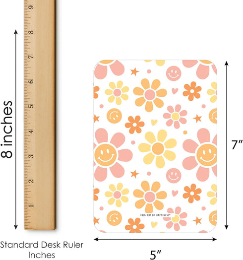 Big Dot of Happiness Stay Groovy - Bingo Cards and Markers for Boho Hippie Party Game Set