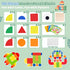 142PCS 3+ Wooden Pattern Blocks Montessori Mosaic Puzzle Geometric Shapes Tangrams for Kids with Storage Bag, Following