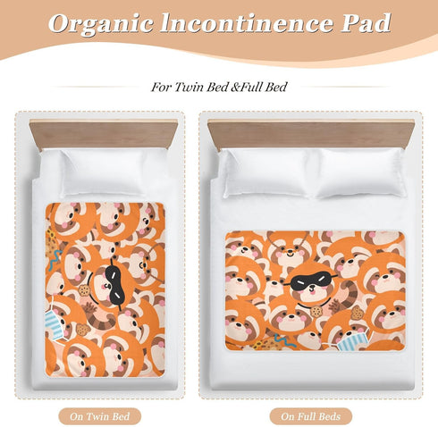 siphylline 52" 34" Cartoon Cute Fox Orange Extra Large Resuable Baby Bed Pad Highly Absorbent Potty Training Pads