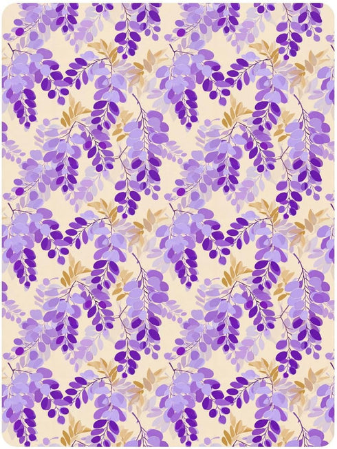 miaozhen 1 Pack 52x28 Cotton Baby Crib Sheets Soft Breathable African Wisteria Lavender Crib Mattress Sheet for Nursery