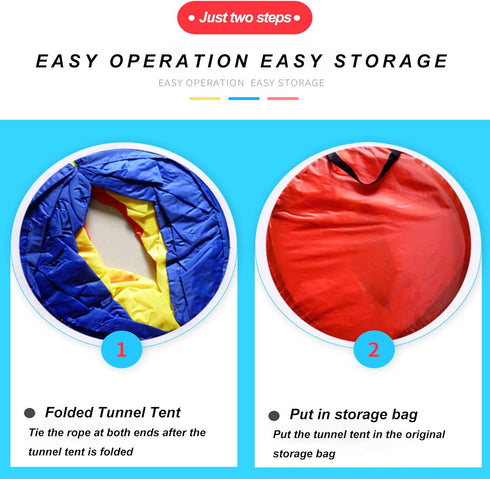 Kids Play Tunnel for Toddlers - Pop Up Crawl Through Tunnel Play Tent for Baby, Indoor & Outdoor Toys