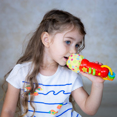Baby Microphone Toy - My First Kids Microphone with Sounds and Teethers/Rattle for Toddlers 3-36 Months