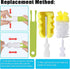 6-Piece Set 2PCS 2PCS Baby Bottle Cleaning Brush Detachable Sponge Bottle Brush, Nylon Milk Bottle Brush, Nipple Brush