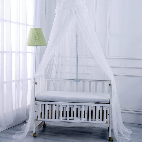 Set Baby Infant Toddler Bed Dome Cots Mosquito Netting Hanging Bed Net Mosquito Bar Frame Palace-Style Crib Bedding