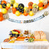 12 Inch Construction Balloons, Gold Black Yellow Orange Confetti Balloons for Boy Baby Shower Construction Themed