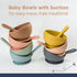 Babeehive Goods Bowls | Stress-Free, Mess-Free Mealtime | Food-Grade Silicone | Sturdy Suction Bowl and Soft Silicone Spoon | Soft, Flexible Silicone | Perfectly Sized, BPA-Free (Mustard) by EST 2020 BABEEHIVE FINE BABY GOODS