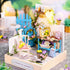 OZJAY 1:24 DIY Miniature House Kit with Dust Proof Cover, Scale Creative Room Mini DIY Wooden Dollhouse Miniature Kit