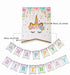 Happy Birthday Banner with Honeycomb Balls for Girls Party Decoration Supplies - Golden Glitter Design